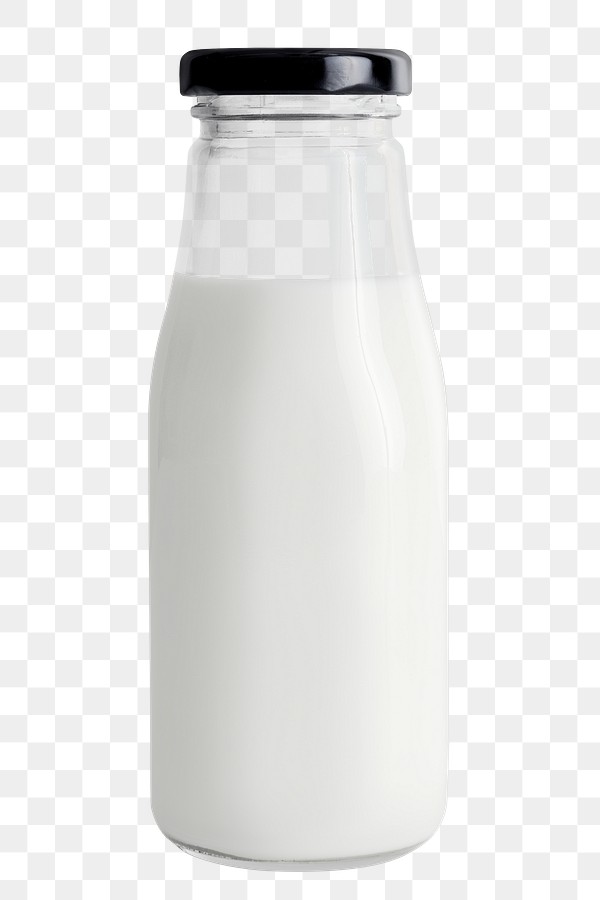 Fresh milk glass bottle design | Premium PNG Sticker - rawpixel