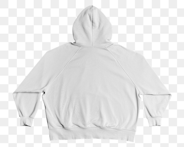 Png white hoodie mockup rear | Premium PNG Sticker - rawpixel