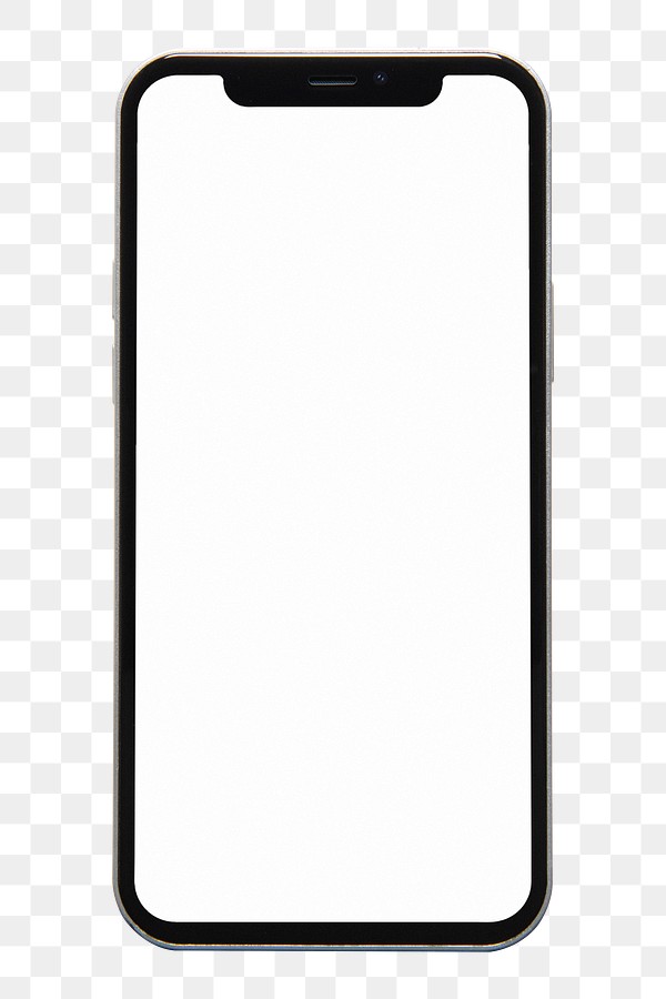 Smartphone white screen png mockup | Premium PNG Sticker - rawpixel