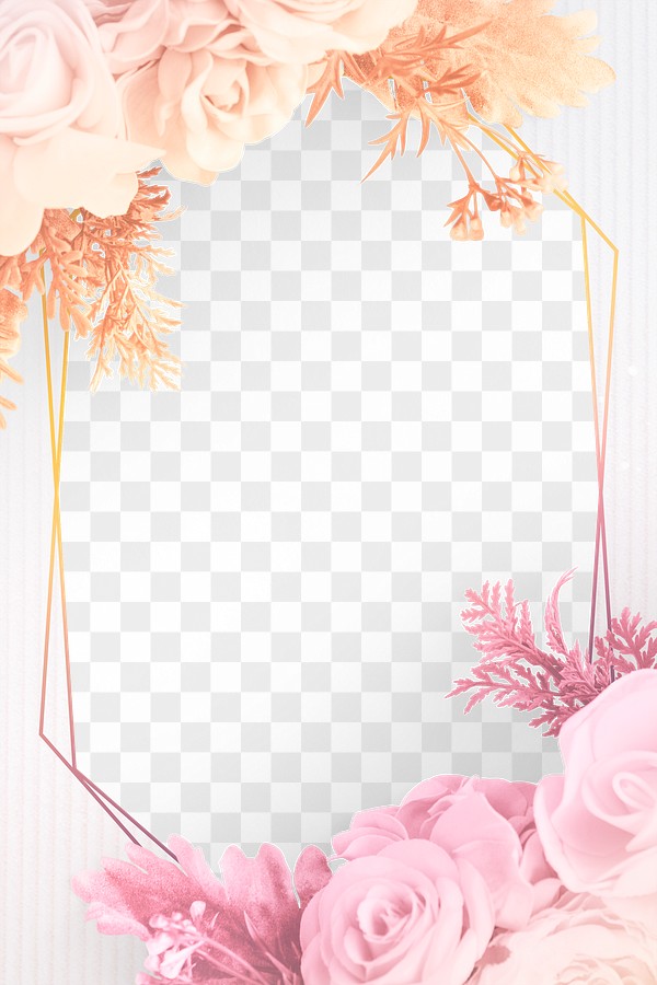 Blank floral frame design element | Free PNG - rawpixel