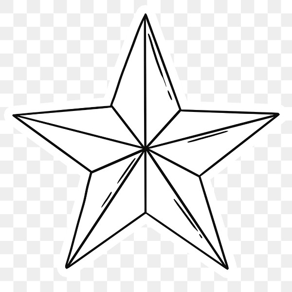 Black and white star icon | Premium PNG Sticker - rawpixel