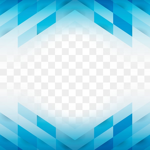 Blue geometric patterned border design | Premium PNG - rawpixel