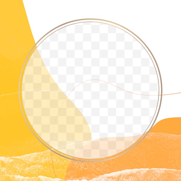 Circle PNG frame round orange | Free PNG - rawpixel