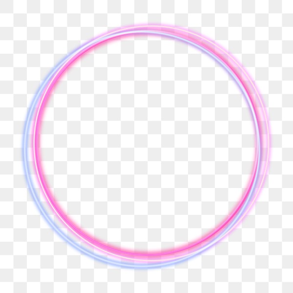 Round pink and blue neon | Premium PNG - rawpixel