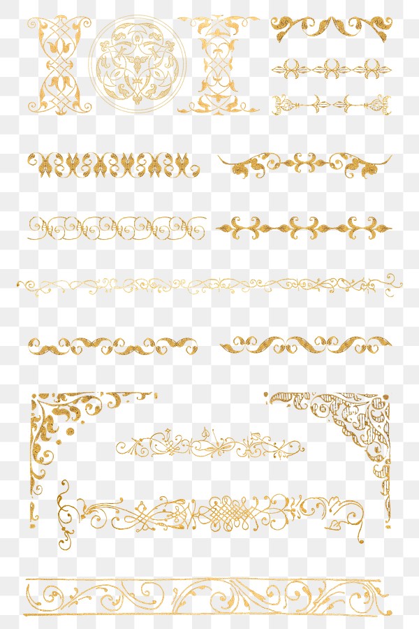 Gold vintage divider png victorian | Premium PNG - rawpixel