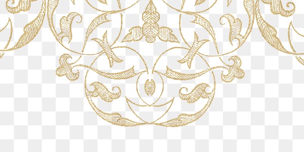 Gold filigree border png banner | Free PNG - rawpixel