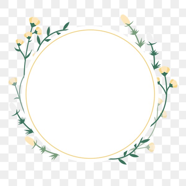 Png floral frame decorated with wildflower | Premium PNG Sticker - rawpixel