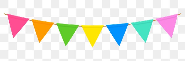 Colorful party flags png decoration | Premium PNG - rawpixel