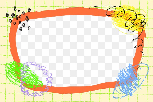 Png crayon doodle kids frame, | Premium PNG - rawpixel