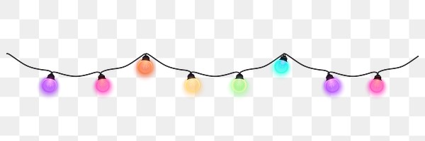 Christmas light border clipart, colorful | Premium PNG - rawpixel