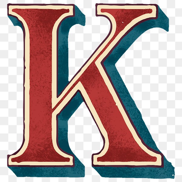 Vintage K alphabet png font | Premium PNG Sticker - rawpixel