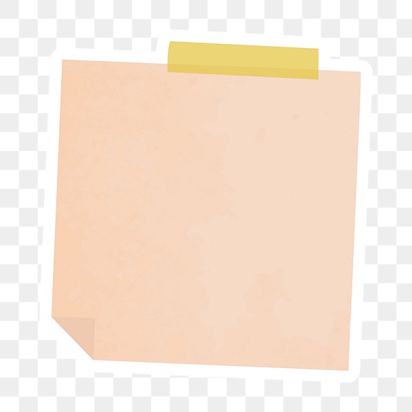 Orange notepaper journal sticker design | Free PNG Sticker - rawpixel