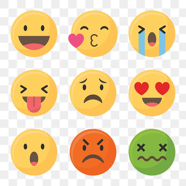 Face emoticon symbol set transparent | Premium PNG - rawpixel