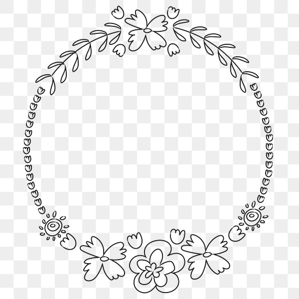 Hand drawn flower wreath transparent | Premium PNG - rawpixel