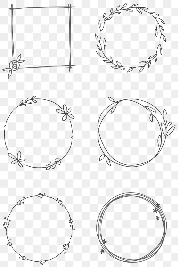 Floral frame set transparent png | Premium PNG - rawpixel