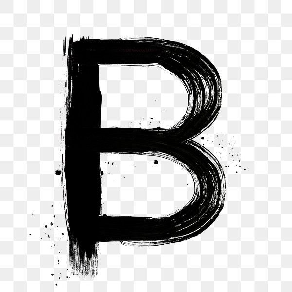 PNG letter B brush stroke | Premium PNG Sticker - rawpixel