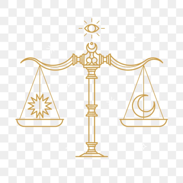 Gold scales libra astrological png | Premium PNG Sticker - rawpixel