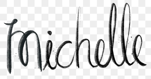 Hand drawn Michelle png font | Premium PNG - rawpixel