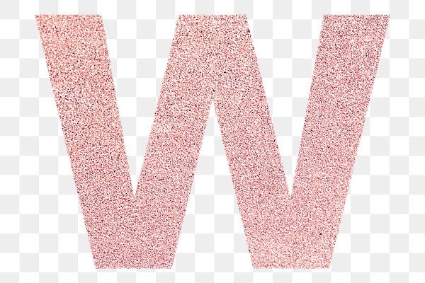 Glitter capital letter W sticker | Premium PNG Sticker - rawpixel