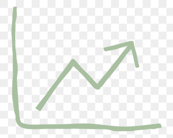 Green rising arrow png business | Premium PNG Sticker - rawpixel