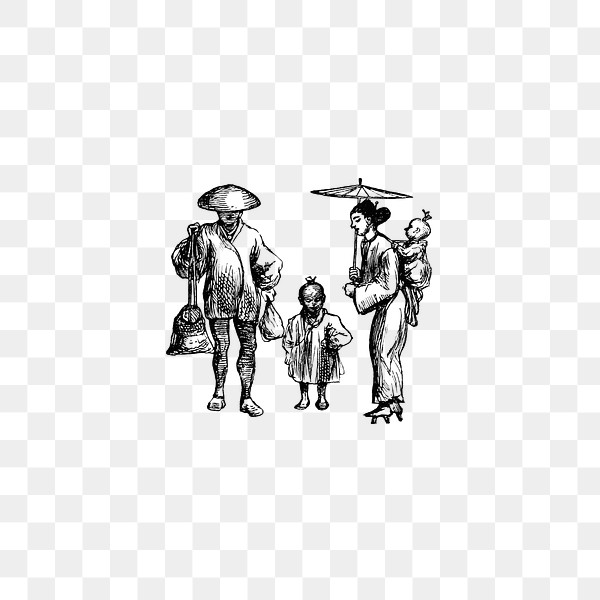 traditional japanese peasant family royalty free stock transparent png 572107 download premium png of drawing of a japanese family 572107