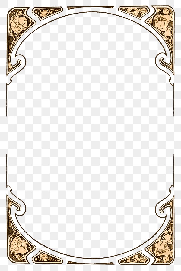 art nouveau png rose frame remixed from the artworks of alphonse mari royalty free stock transparent png 2694920 download premium png of art nouveau png rose frame remixed from the