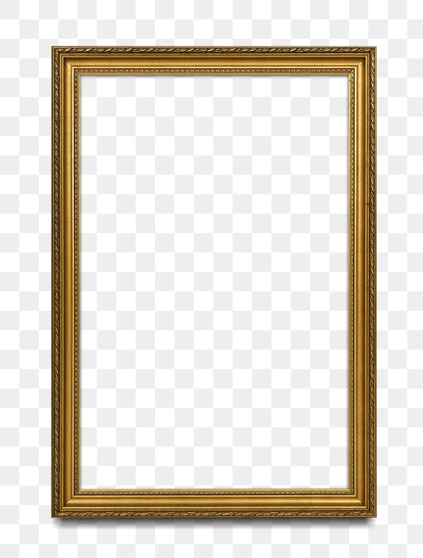 Gold picture frame transparent png | Free PNG Mockup - rawpixel