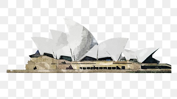 Opera House png watercolor illustration, | Premium PNG - rawpixel