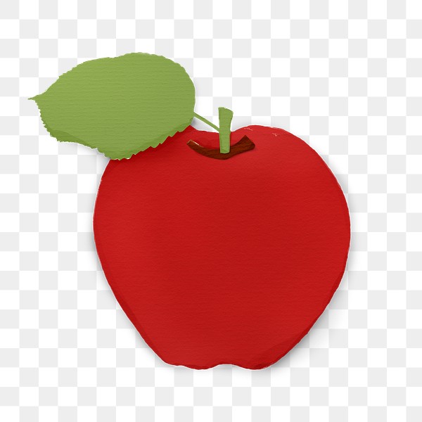 Red Apple Illustration Paper Craft 