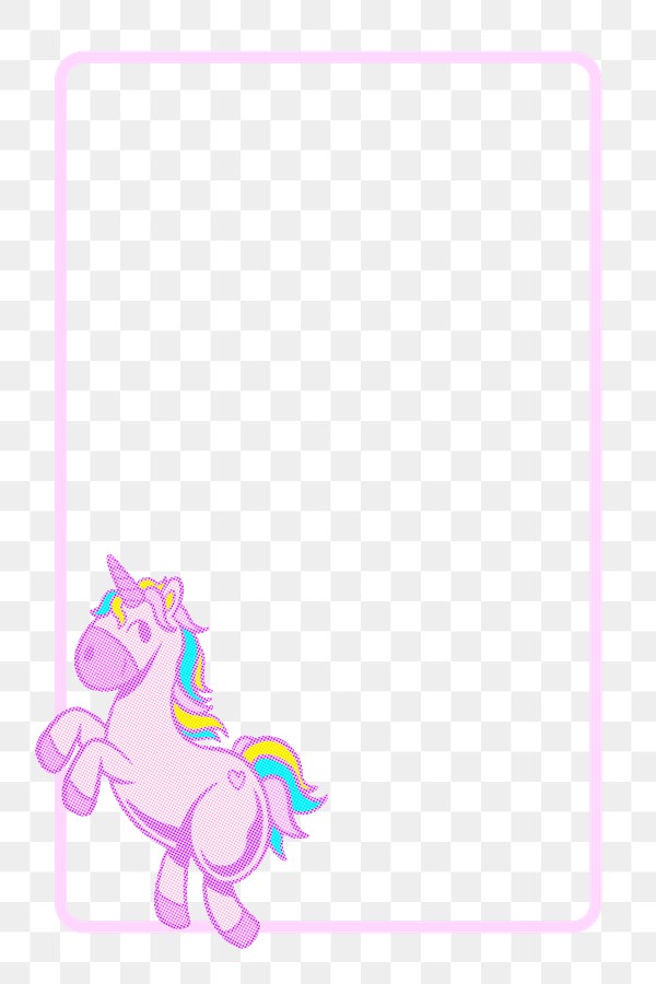 rectangle frame pink unicorn design element free transparent png 2370366 rectangle frame pink unicorn design