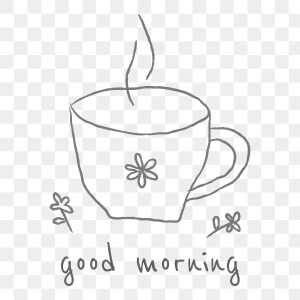 good morning cute coffee cup doodle style illustration free transparent png 2373503 good morning cute coffee cup doodle