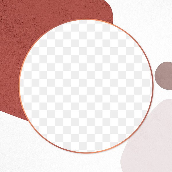 Gold Round Frame Png On Red Retro Background Free Transparent Png 2447472