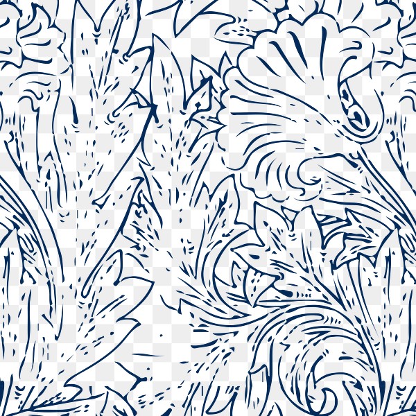 Png Blue Leaves Pattern Background Free Transparent Png