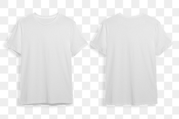 White t-shirts mockup png on transparent… | Free stock illustration ...