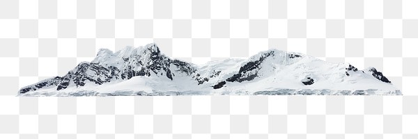Snow mountain png collage element, | Premium PNG - rawpixel