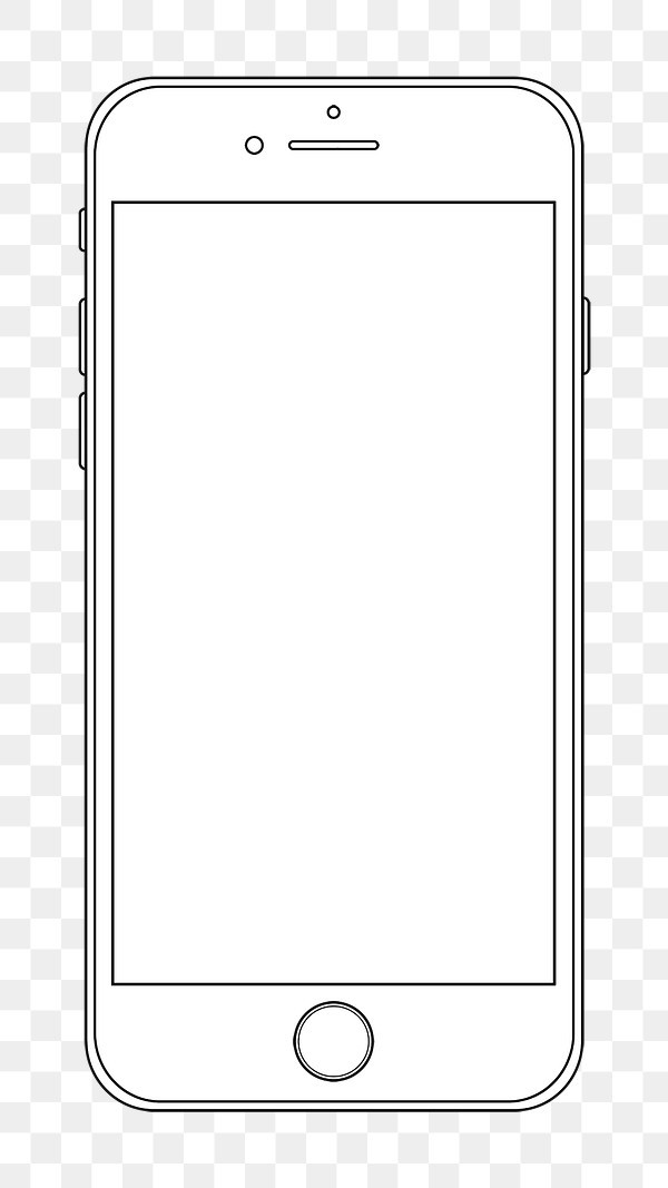 iPhone png outline sticker, clipart | Free PNG Sticker - rawpixel