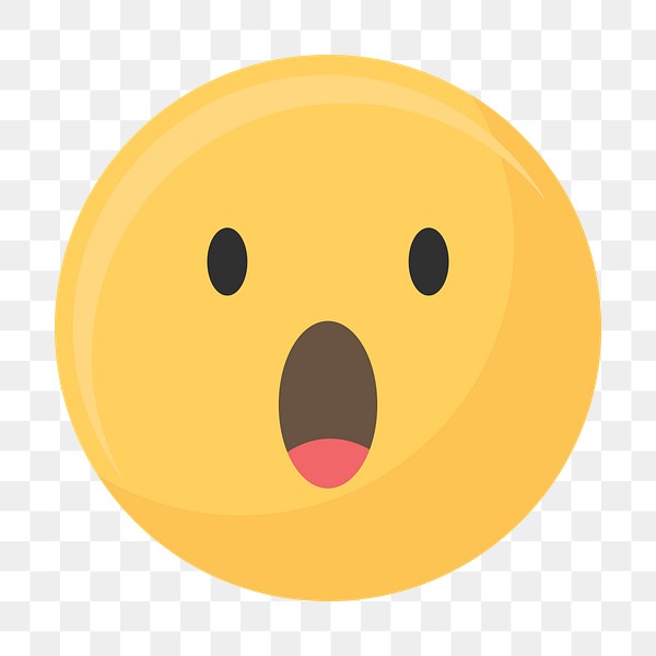 surprised face emoji icon royalty free stock transparent png 1230188 download premium png of wow face emoticon symbol transparent png 1230188