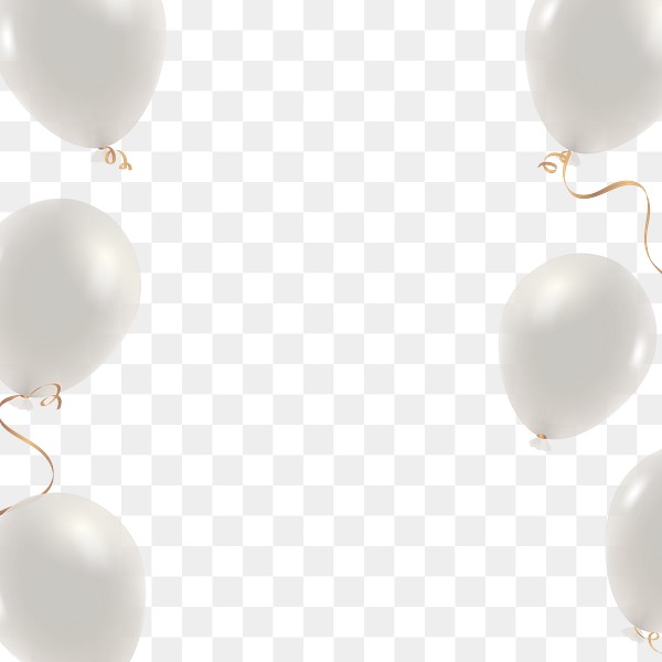 White balloons border frame png with… | Free stock illustration | High