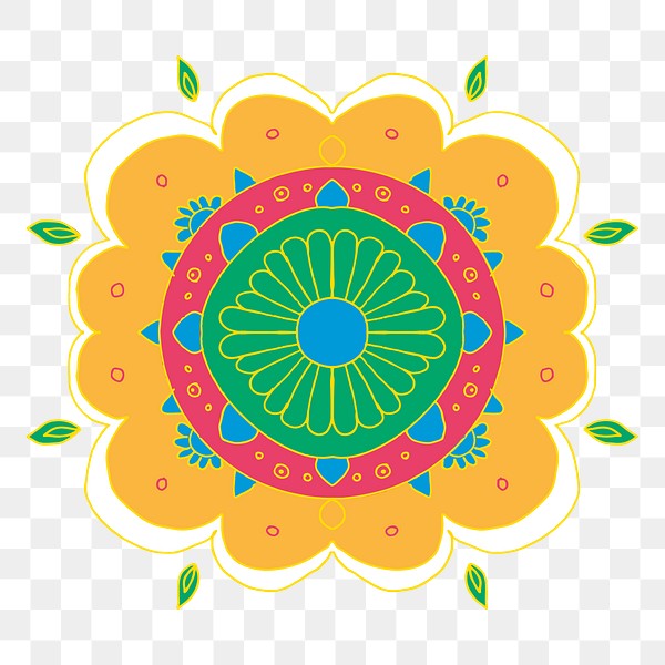 colorful indian rangoli design element png free transparent png 2653369 rawpixel