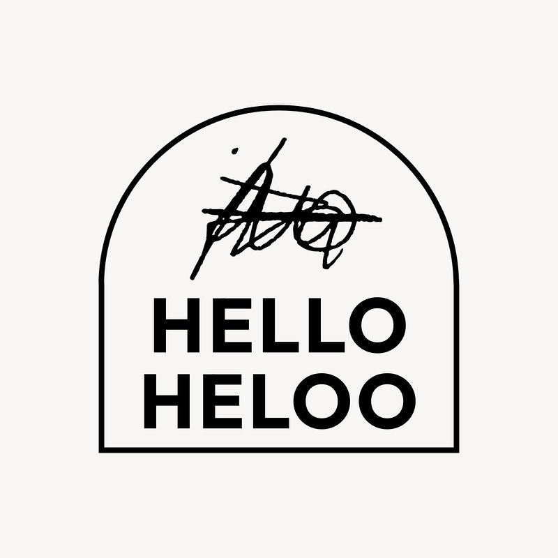 Arch shape hello logo template | Premium Logo Maker - rawpixel