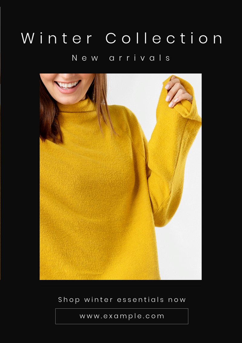 Winter collection poster template, editable | Premium Editable Template ...