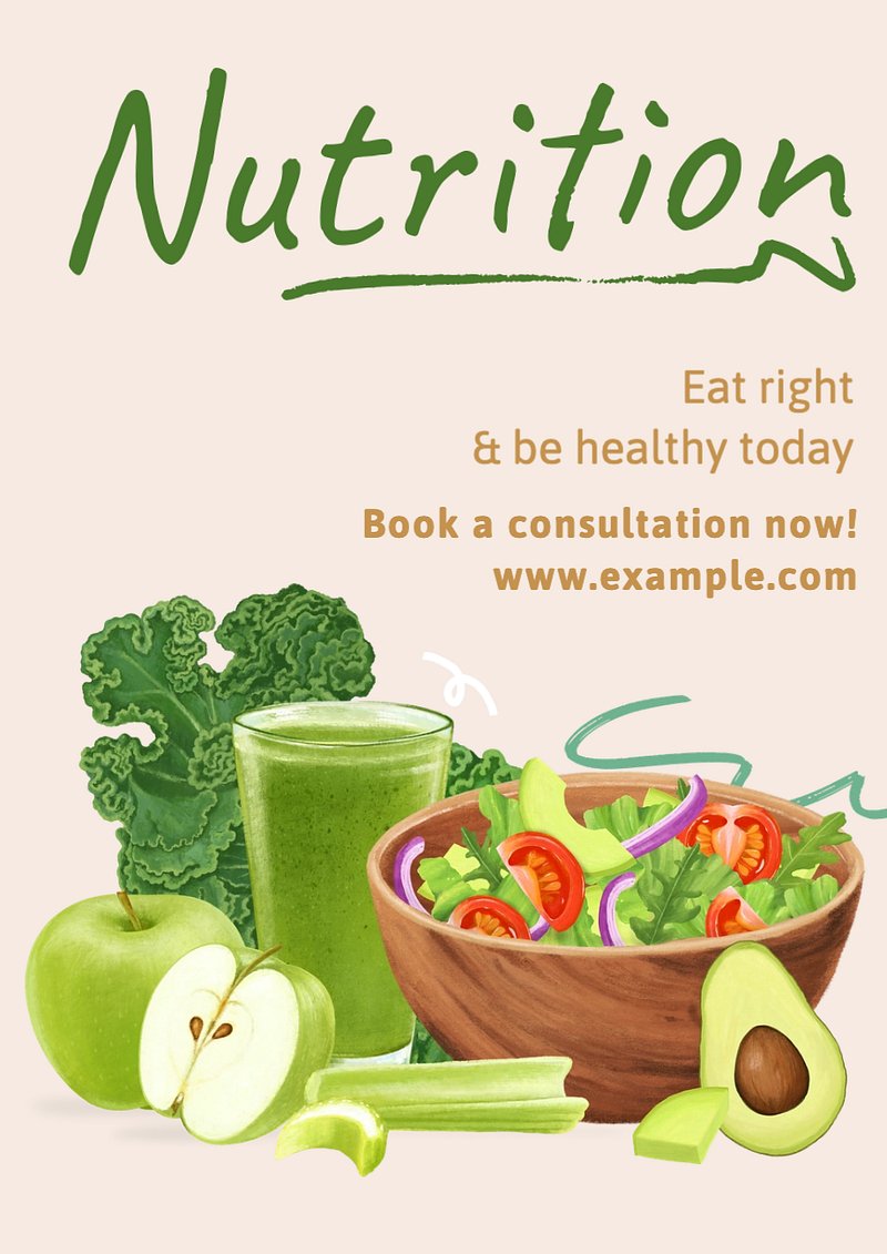 Food Nutrition Poster Template, Editable | Premium Editable Template ...