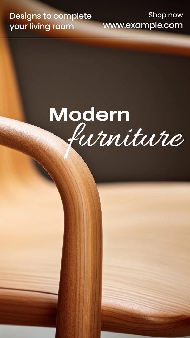 Wooden furniture Instagram story template | Premium Editable Template -  rawpixel, image size:731x1299