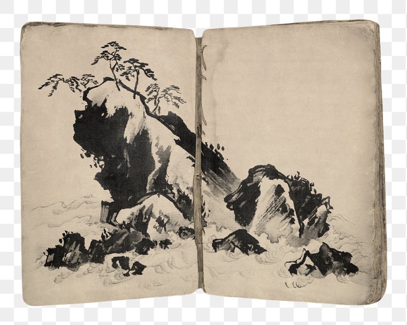 Nature drawing png vintage book Premium rawpixel