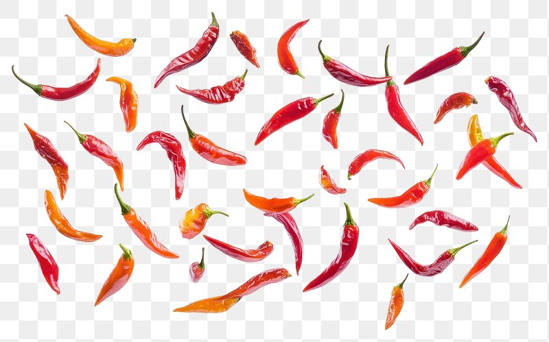 PNG Chilli floating peppers food | Free PNG - rawpixel