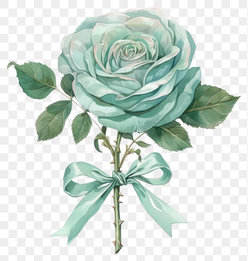 Teal Rose Art
