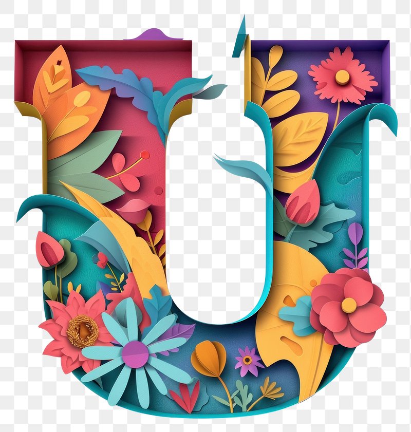 Letter U Floral Alphabet Images