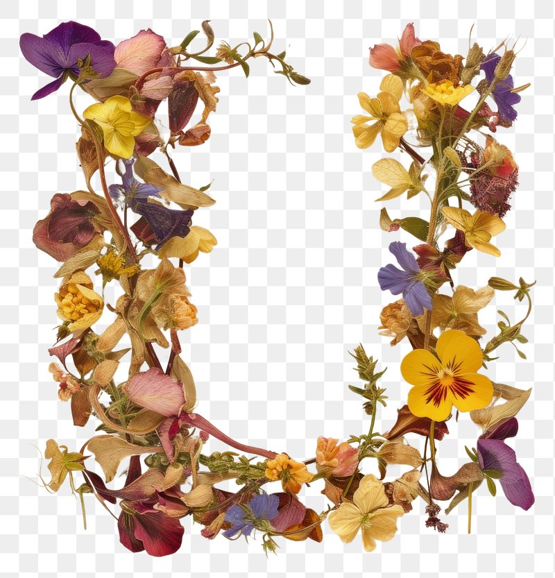 Free Vector  Floral letter u