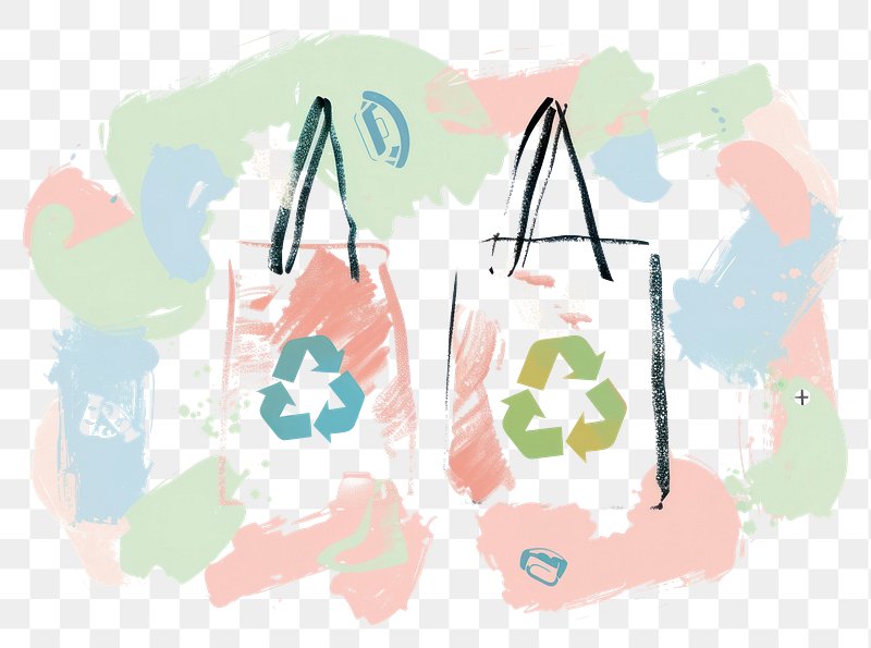 Shopping bag doodle icon drawing sketch hand Vector Image