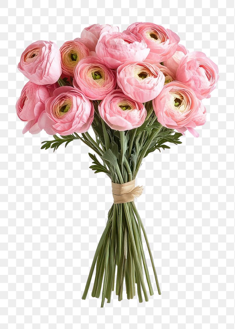 PNG Bouquet pink ranunculus bouquet | Free PNG - rawpixel